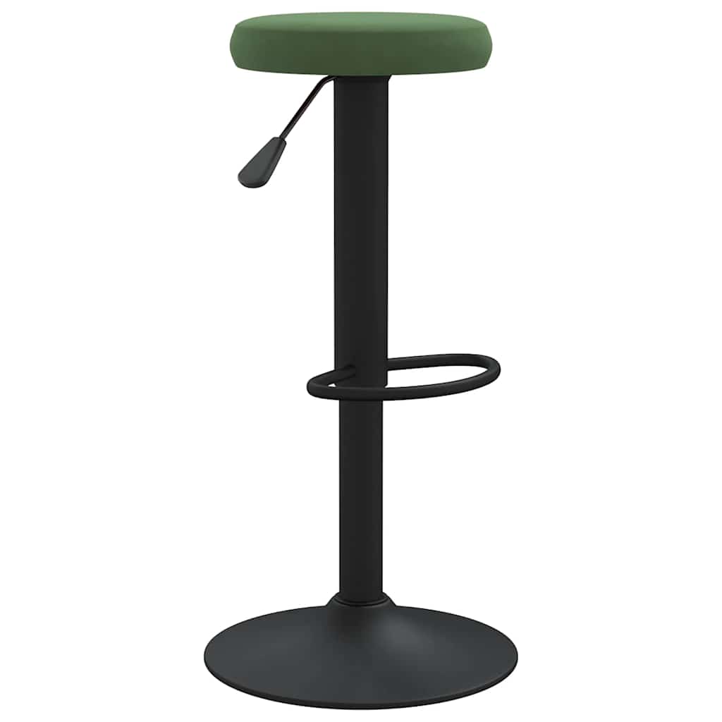 vidaXL Bar Stools 2 pcs Dark Green Velvet