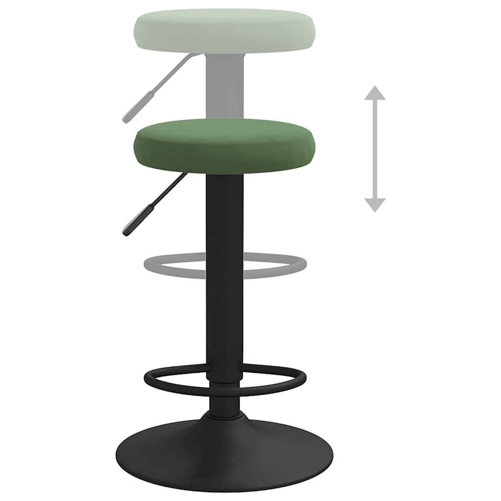 vidaXL Bar Stools 2 pcs Dark Green Velvet