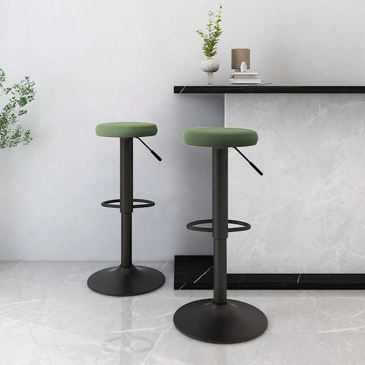 vidaXL Bar Stools 2 pcs Dark Green Velvet