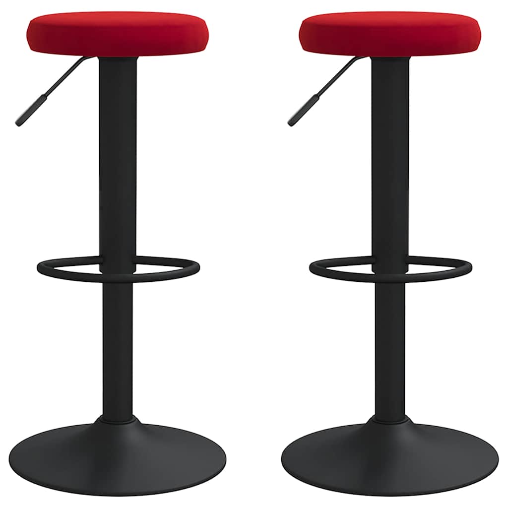 vidaXL Bar Stools 2 pcs Wine Red Velvet