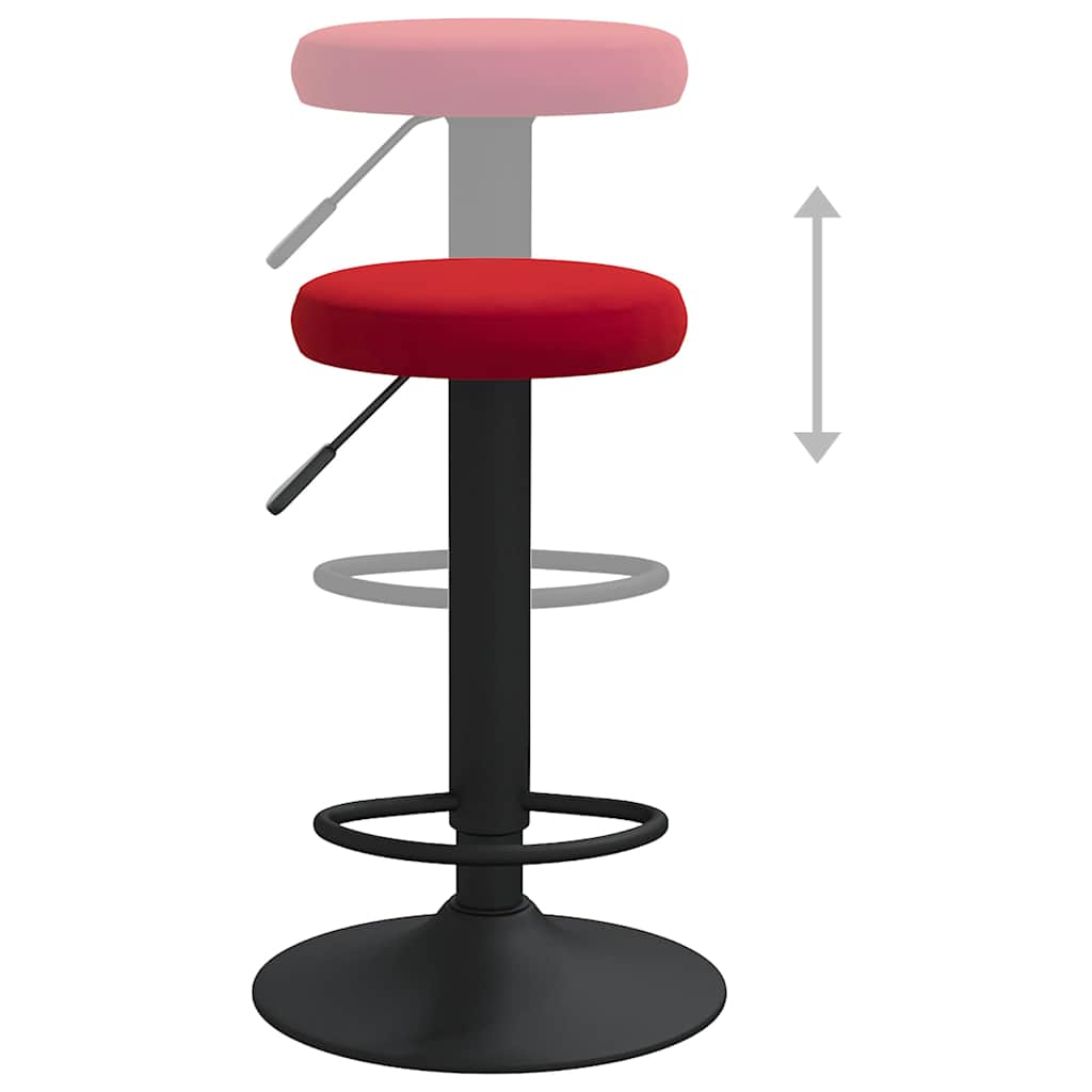 vidaXL Bar Stools 2 pcs Wine Red Velvet