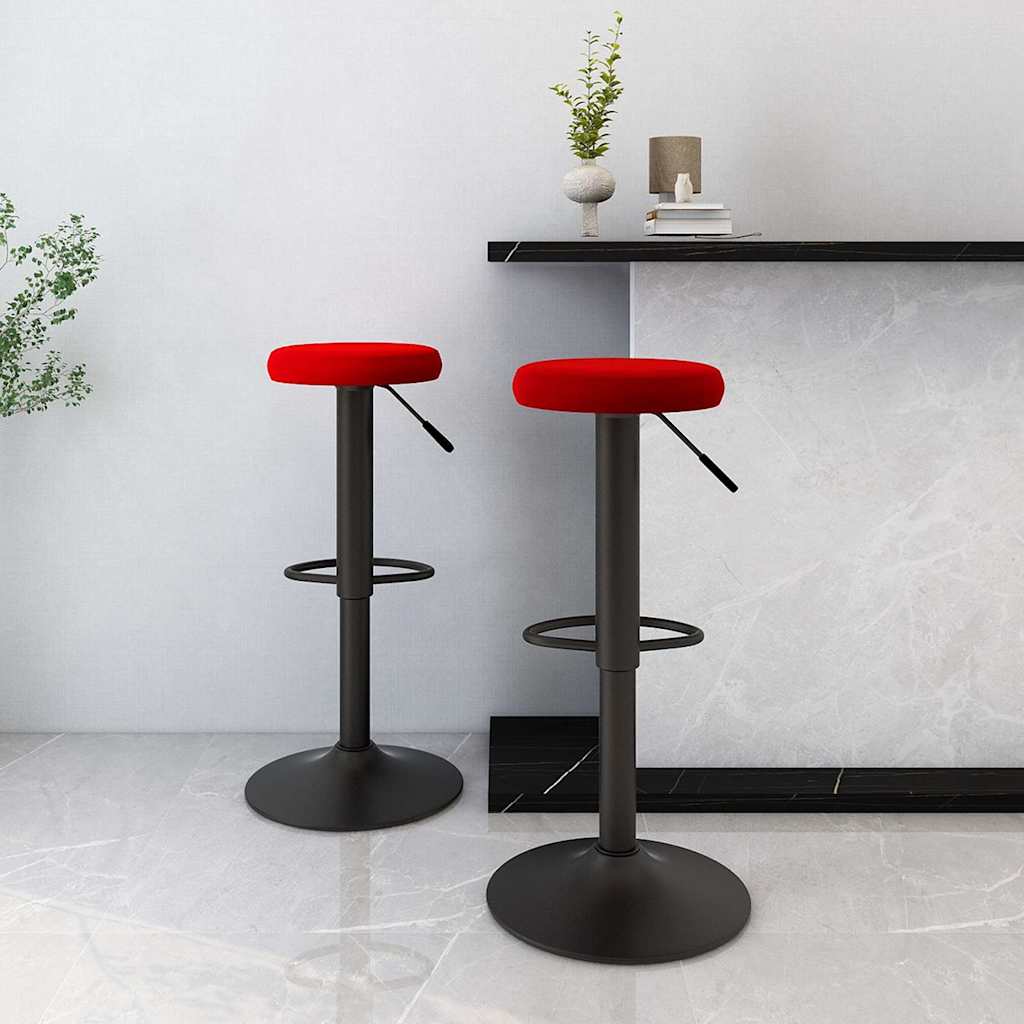 vidaXL Bar Stools 2 pcs Wine Red Velvet