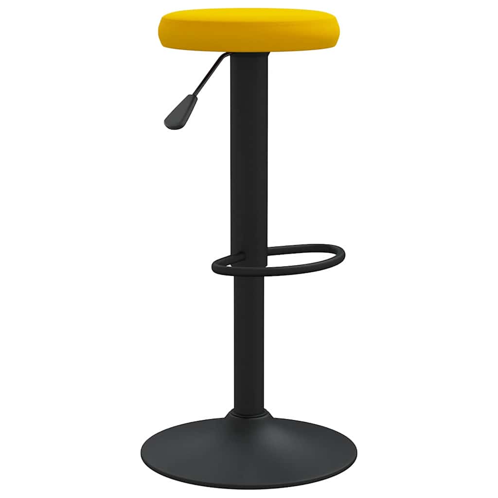 vidaXL Bar Stools 2 pcs Mustard Yellow Velvet
