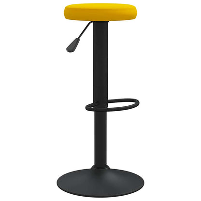 vidaXL Bar Stools 2 pcs Mustard Yellow Velvet