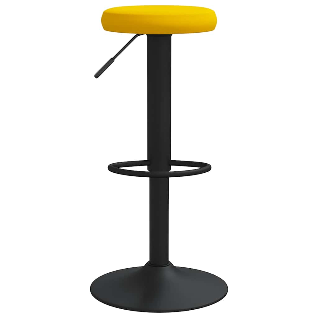 vidaXL Bar Stools 2 pcs Mustard Yellow Velvet