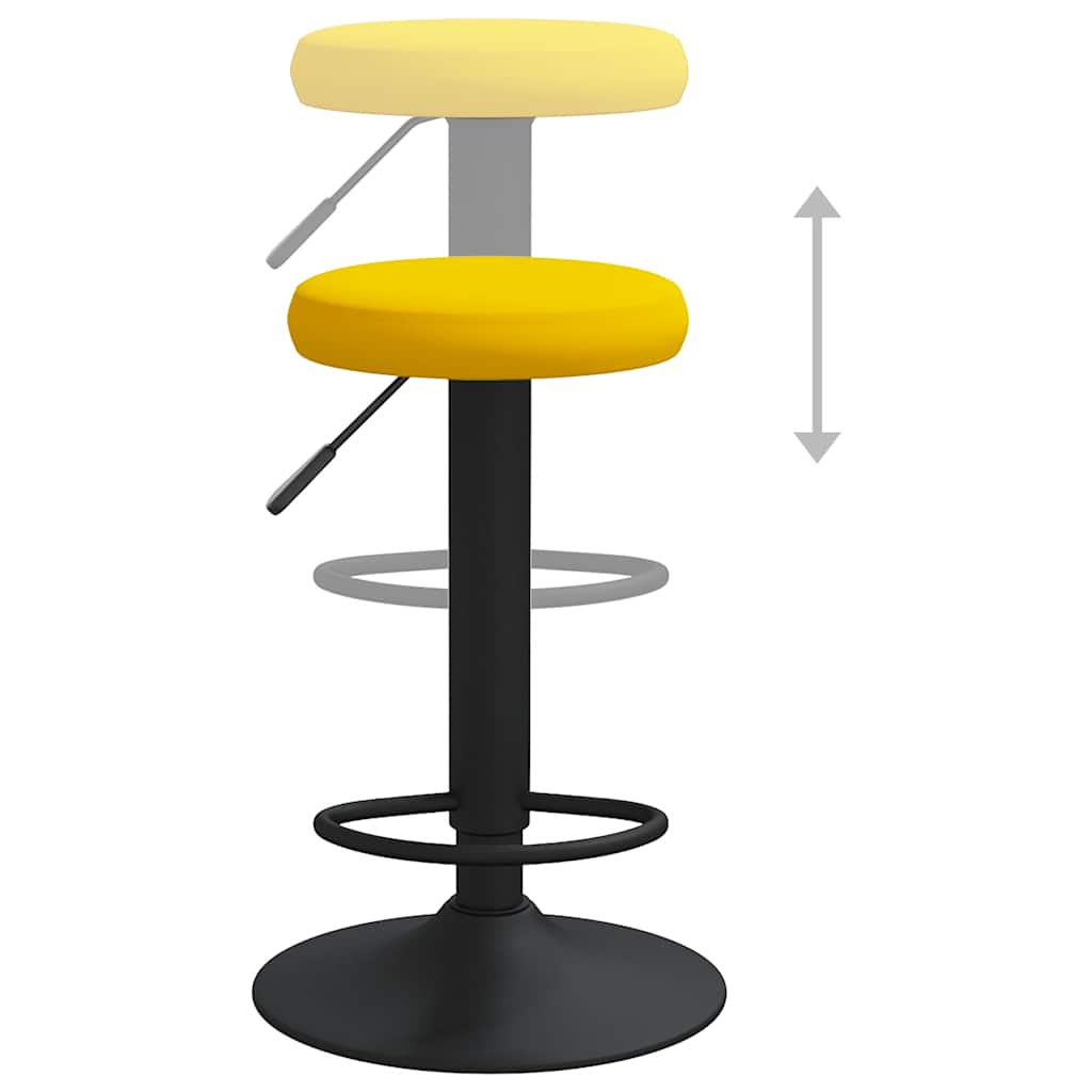vidaXL Bar Stools 2 pcs Mustard Yellow Velvet