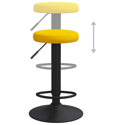 vidaXL Bar Stools 2 pcs Mustard Yellow Velvet