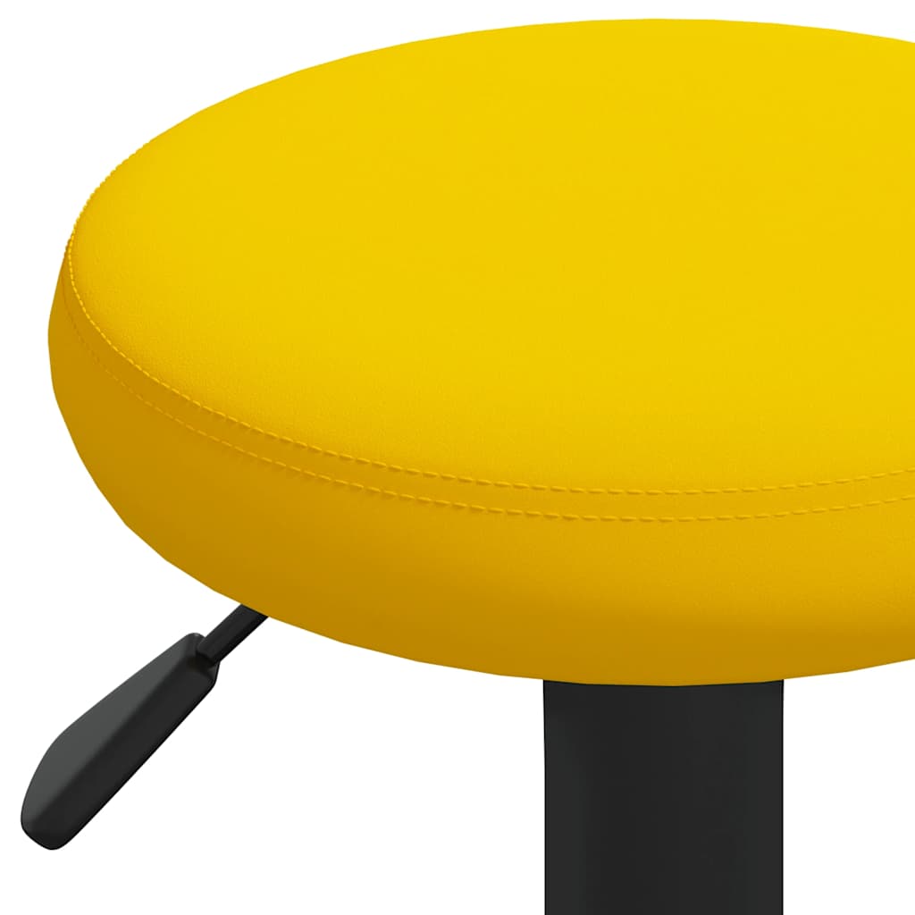 vidaXL Bar Stools 2 pcs Mustard Yellow Velvet