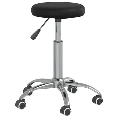 vidaXL Office Swivel Chair Black Faux Leather