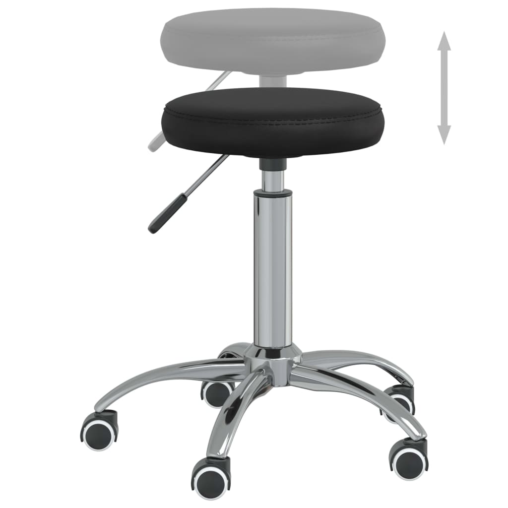 vidaXL Office Swivel Chair Black Faux Leather