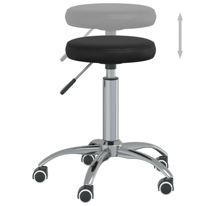 vidaXL Office Swivel Chair Black Faux Leather