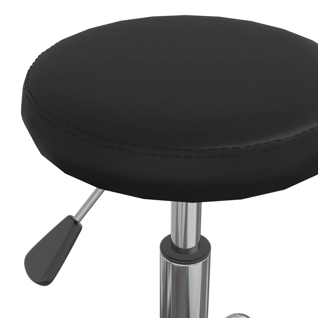 vidaXL Office Swivel Chair Black Faux Leather
