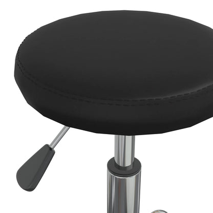 vidaXL Office Swivel Chair Black Faux Leather