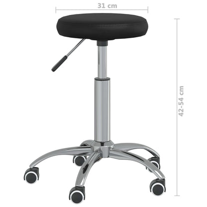 vidaXL Office Swivel Chair Black Faux Leather