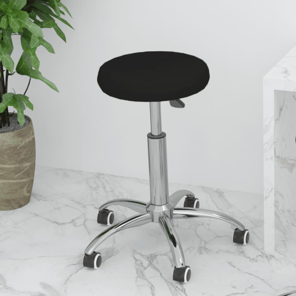 vidaXL Office Swivel Chair Black Faux Leather