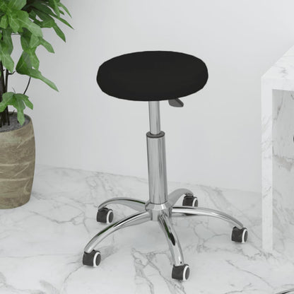 vidaXL Office Swivel Chair Black Faux Leather