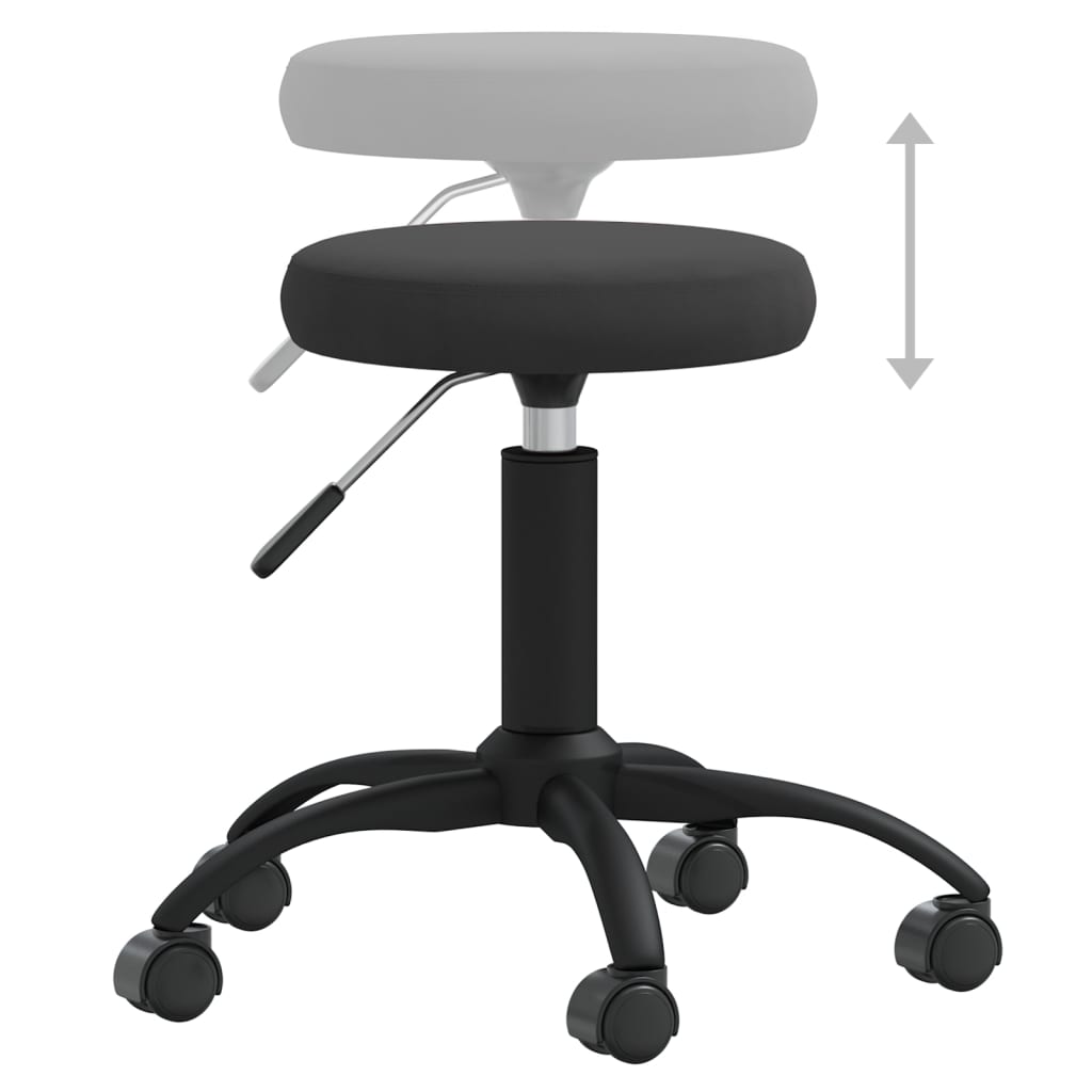 vidaXL Office Swivel Chair Black Velvet