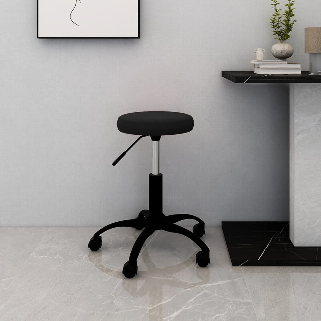 vidaXL Office Swivel Chair Black Velvet
