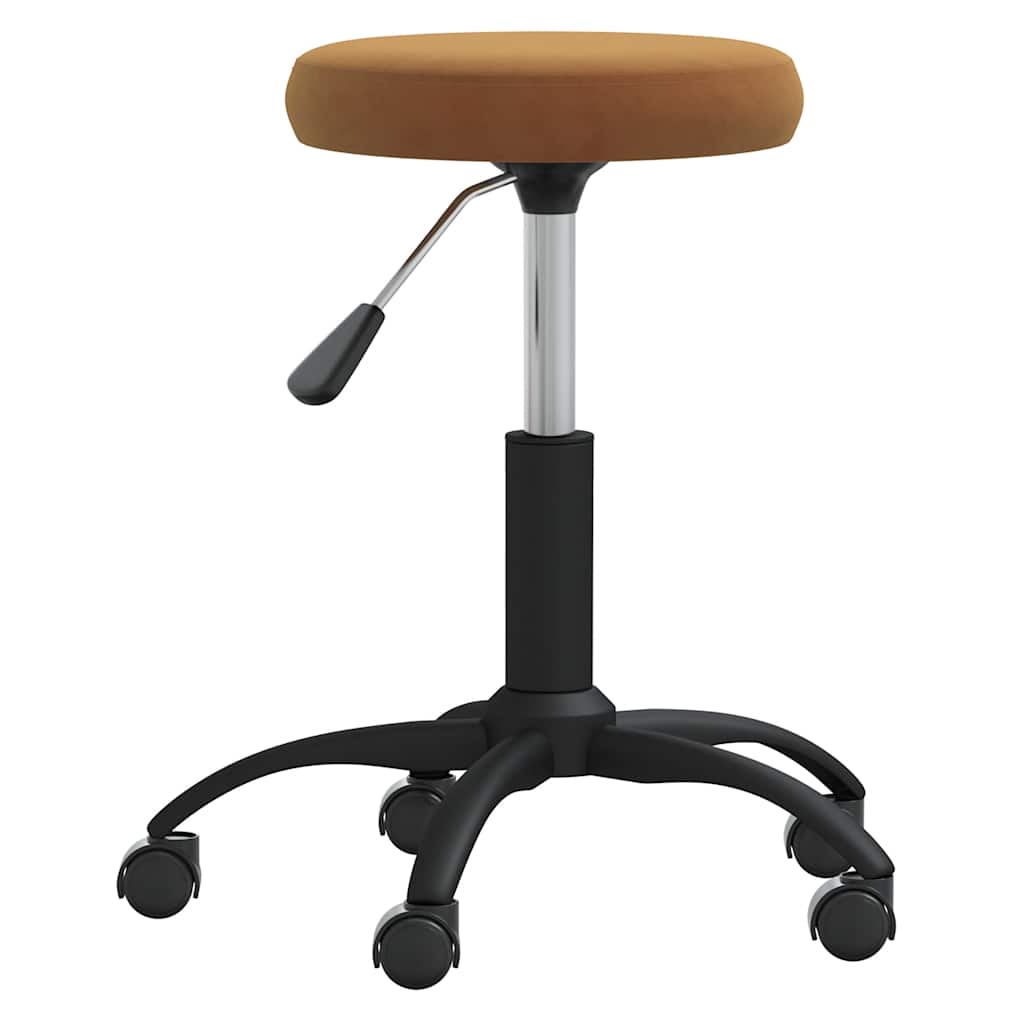 vidaXL Office Swivel Chair Brown Velvet