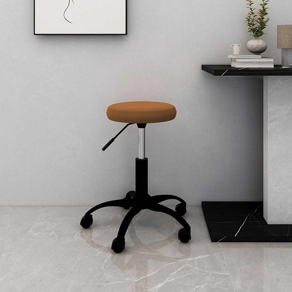 vidaXL Office Swivel Chair Brown Velvet
