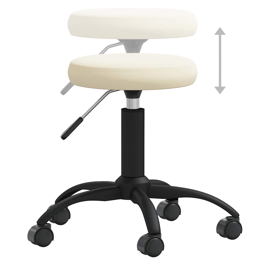 vidaXL Office Swivel Chair Cream Velvet