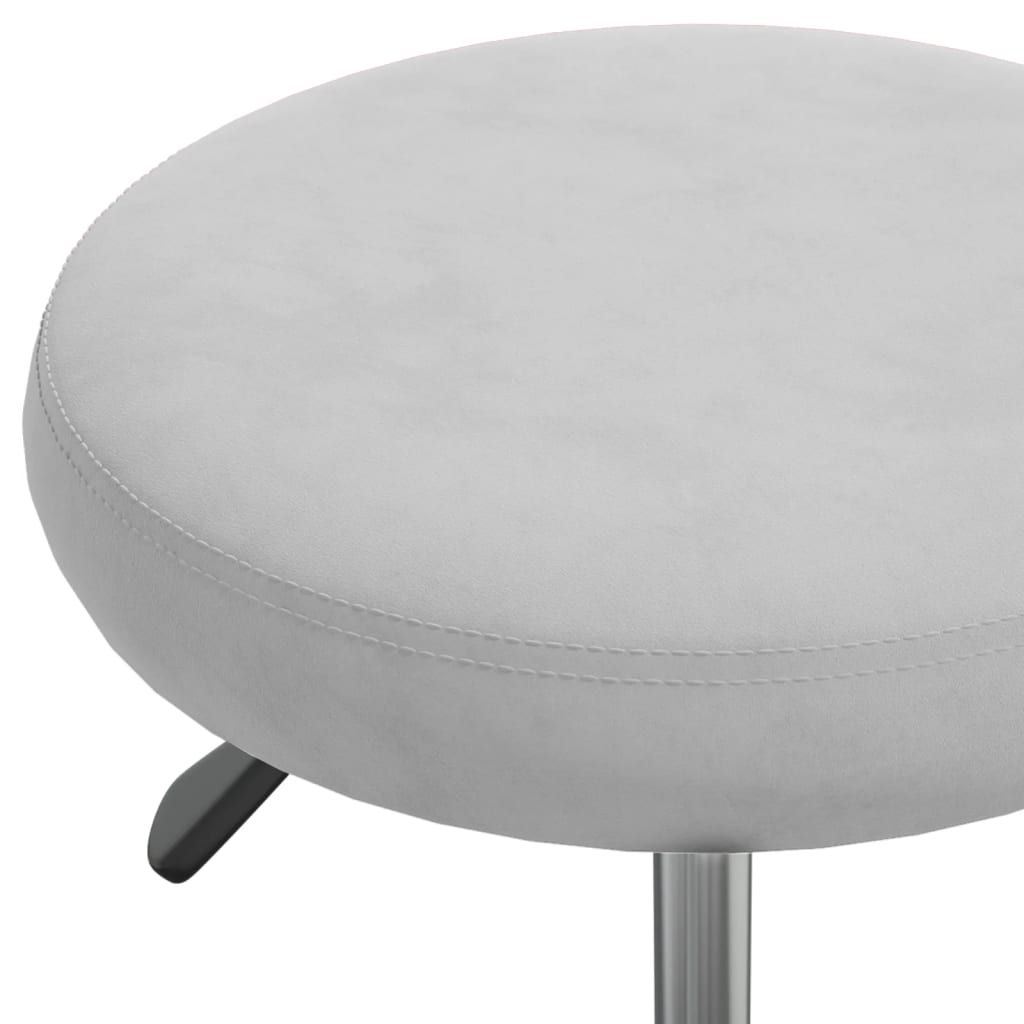 vidaXL Office Swivel Chair Light Grey Velvet