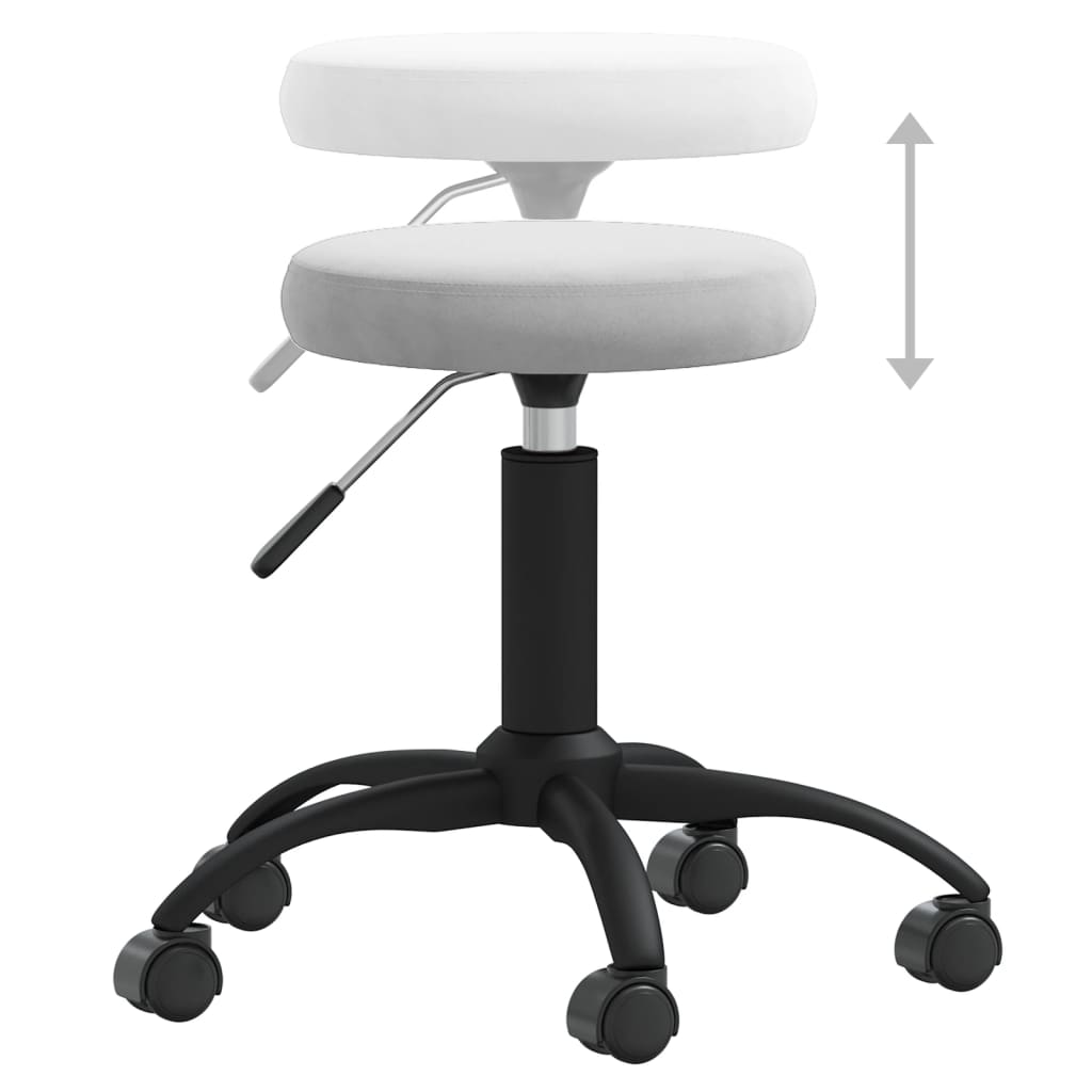 vidaXL Office Swivel Chair Light Grey Velvet