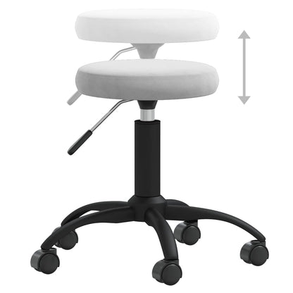 vidaXL Office Swivel Chair Light Grey Velvet