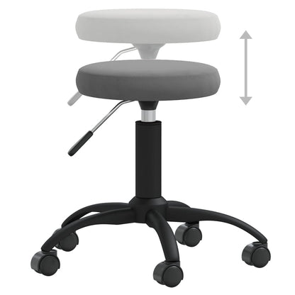 vidaXL Office Swivel Chair Dark Grey Velvet