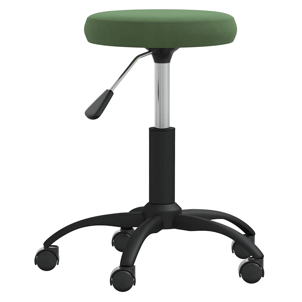 vidaXL Office Swivel Chair Dark Green Velvet