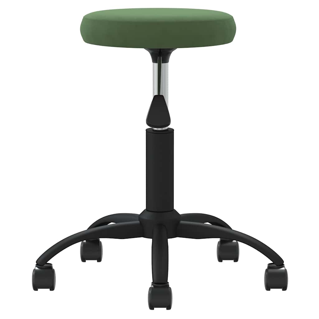 vidaXL Office Swivel Chair Dark Green Velvet