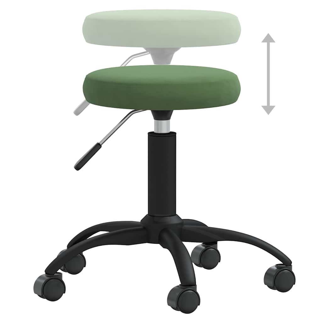 vidaXL Office Swivel Chair Dark Green Velvet