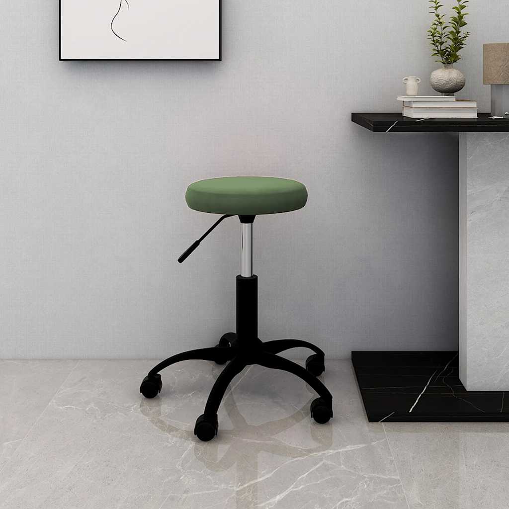 vidaXL Office Swivel Chair Dark Green Velvet