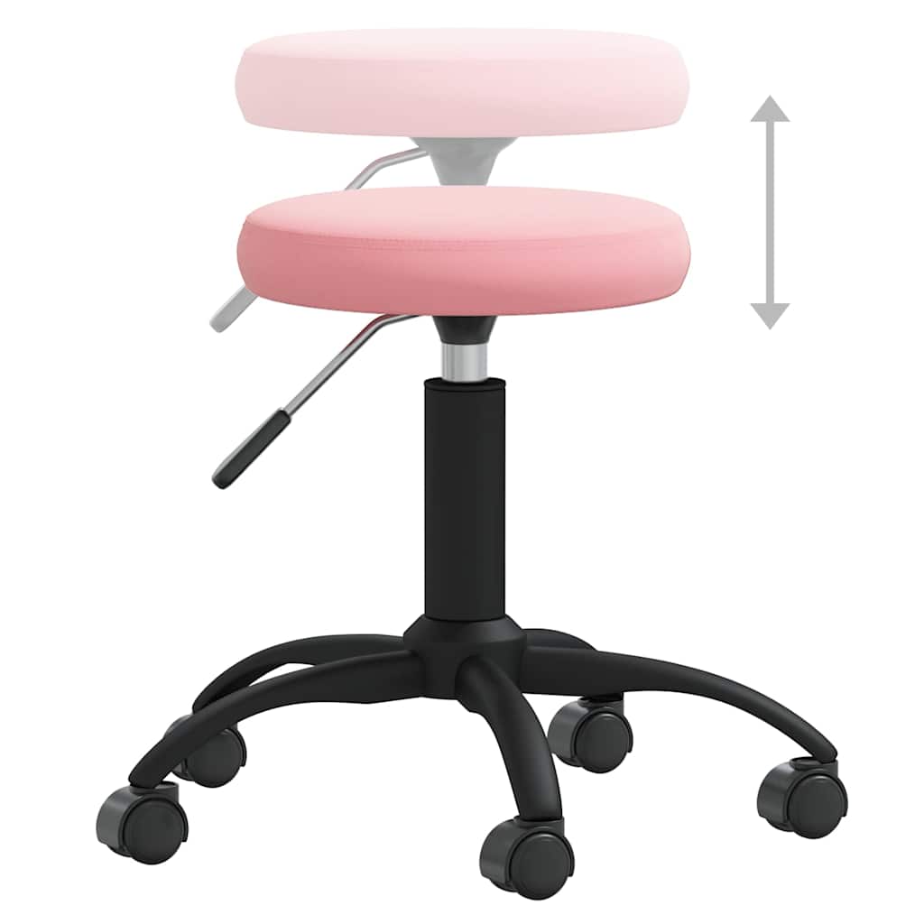 vidaXL Office Swivel Chair Pink Velvet