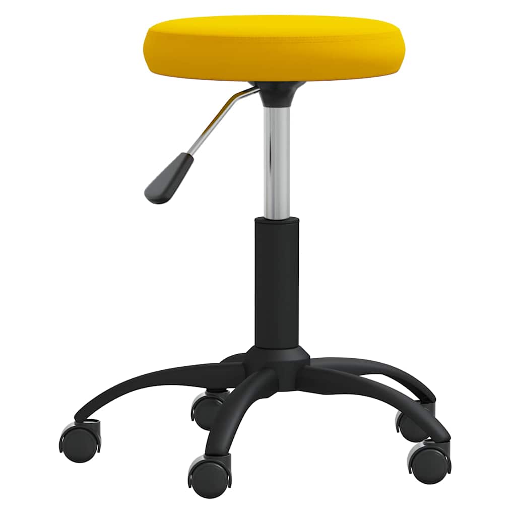 vidaXL Office Swivel Chair Mustard Yellow Velvet