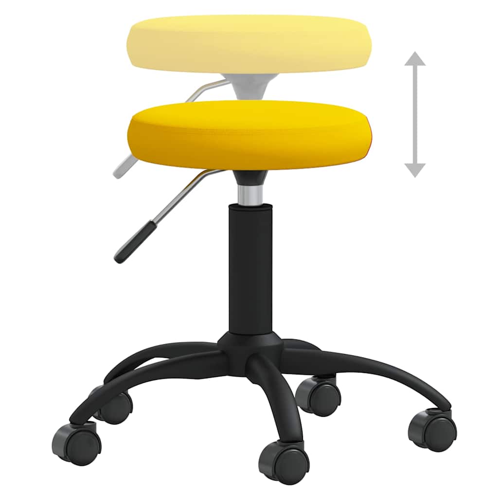 vidaXL Office Swivel Chair Mustard Yellow Velvet