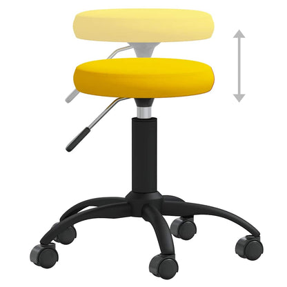vidaXL Office Swivel Chair Mustard Yellow Velvet