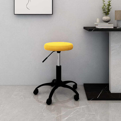 vidaXL Office Swivel Chair Mustard Yellow Velvet