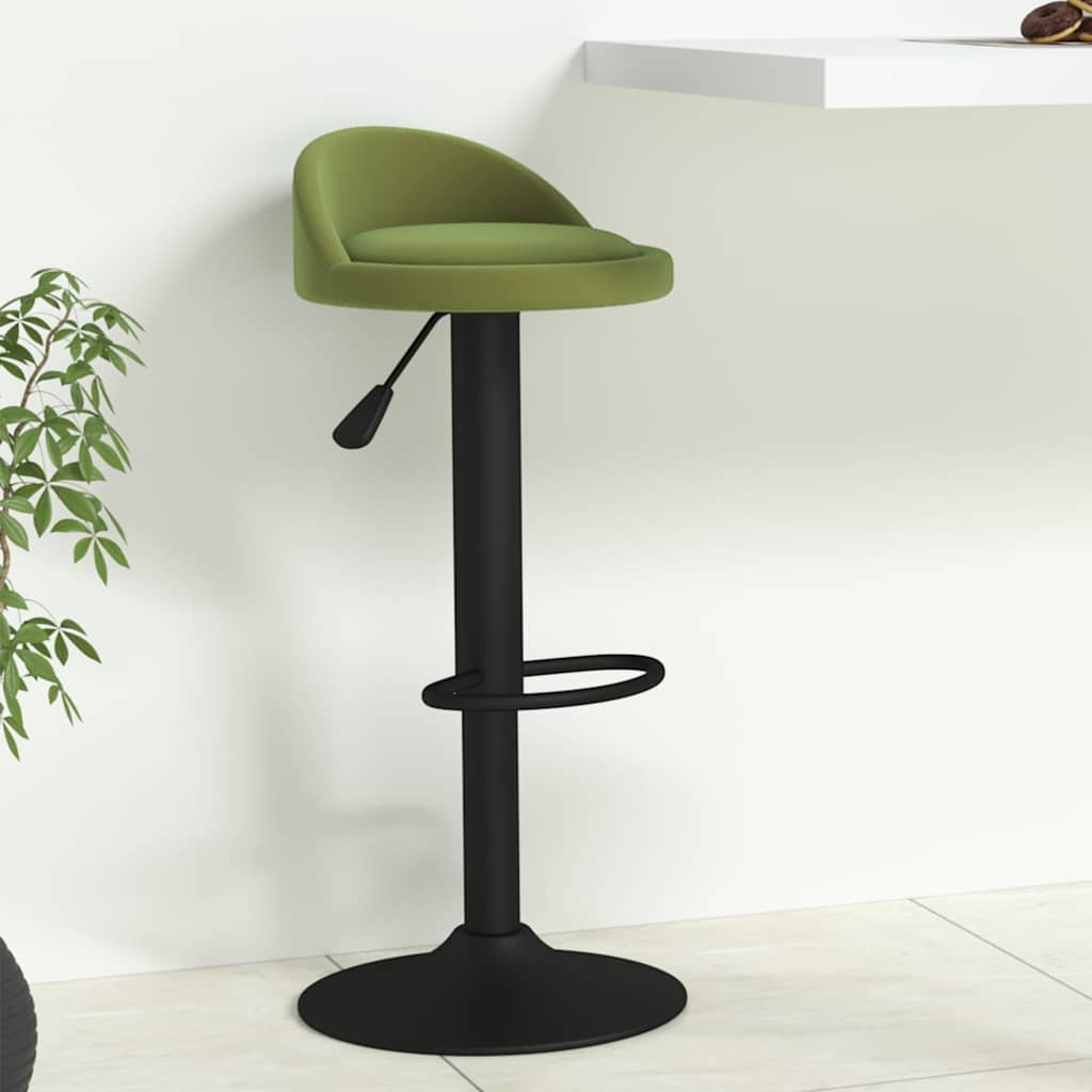 vidaXL Bar Stool Light Green Velvet