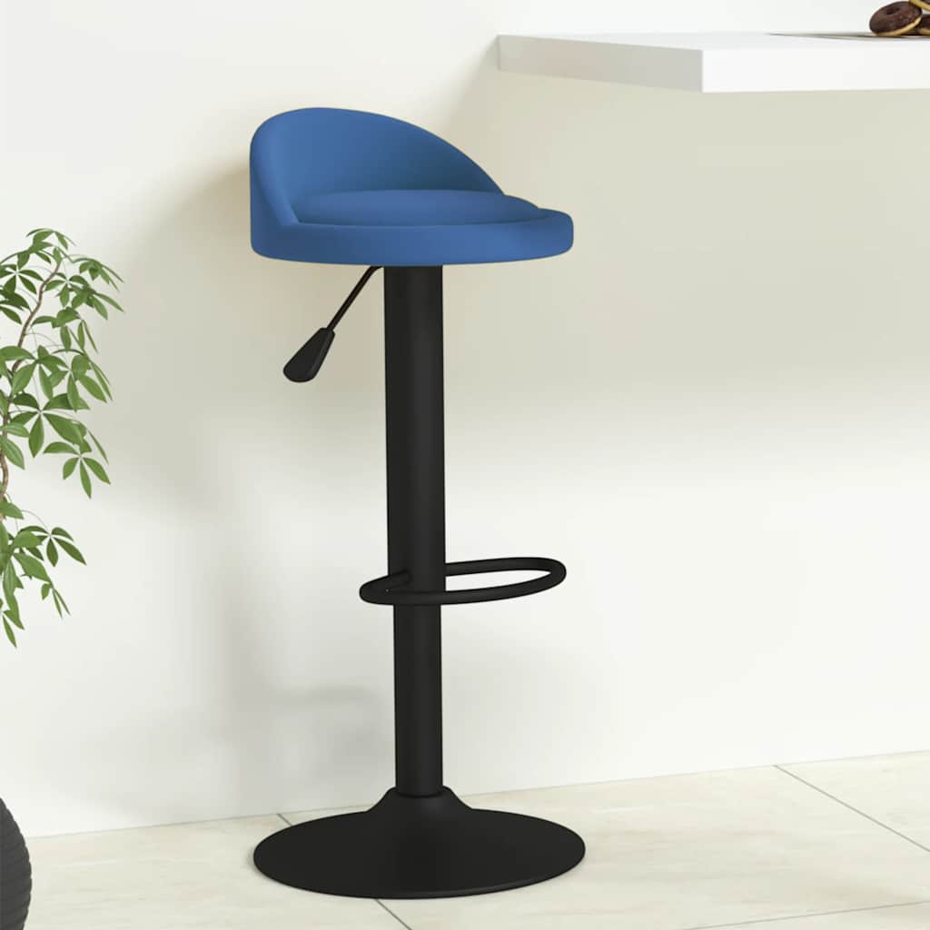 vidaXL Bar Stool Blue Velvet