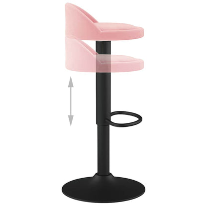 vidaXL Bar Stool Pink Velvet