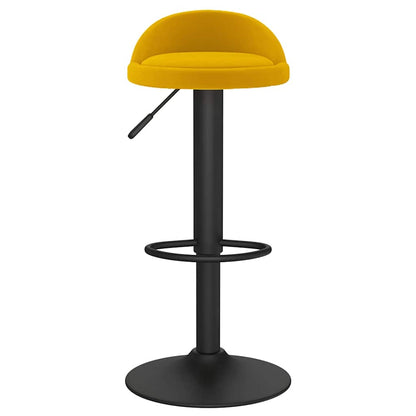 vidaXL Bar Stool Yellow Velvet