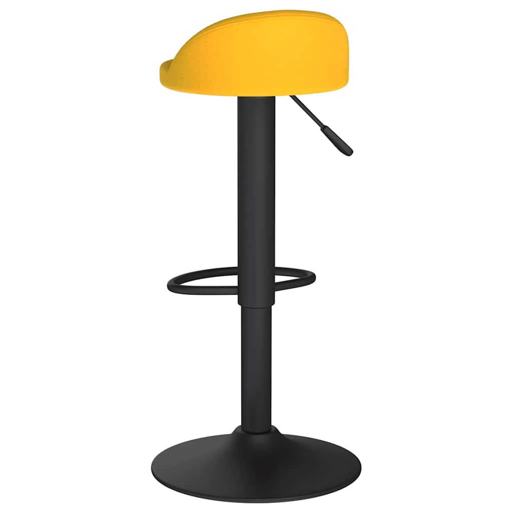 vidaXL Bar Stool Yellow Velvet