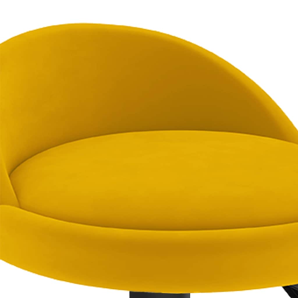 vidaXL Bar Stool Yellow Velvet