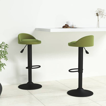 vidaXL Bar Stools 2 pcs Light Green Velvet