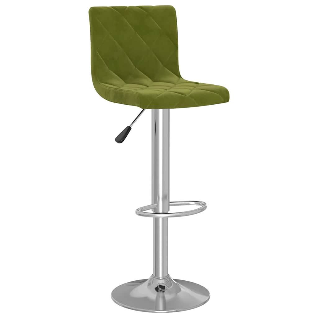 vidaXL Bar Stools 2 pcs Light Green Velvet