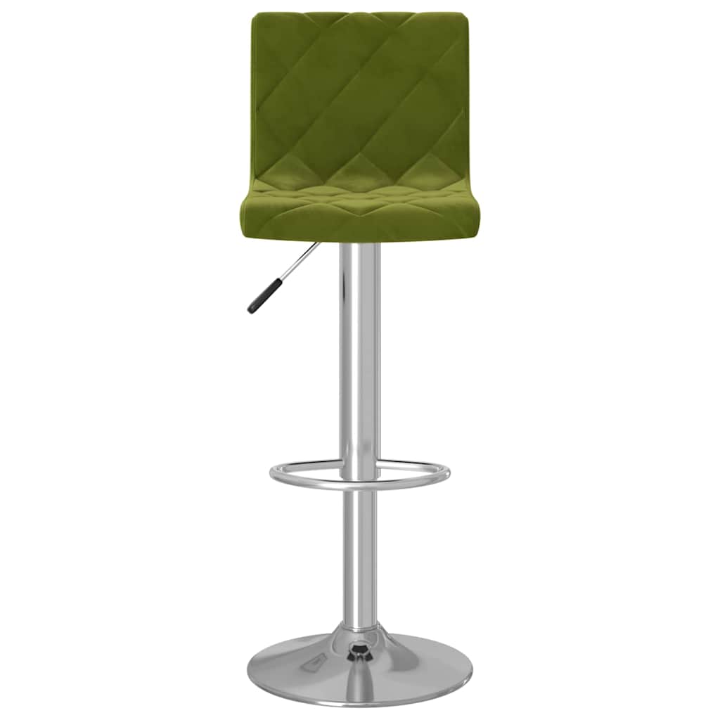 vidaXL Bar Stools 2 pcs Light Green Velvet