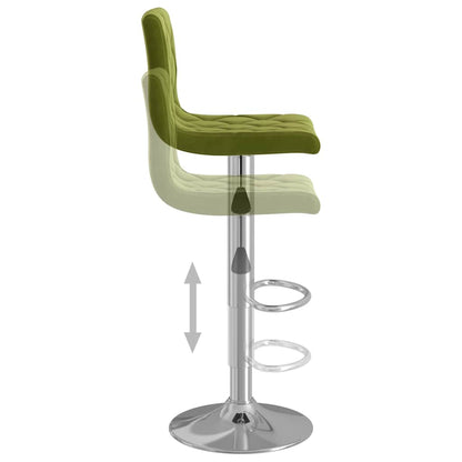 vidaXL Bar Stools 2 pcs Light Green Velvet