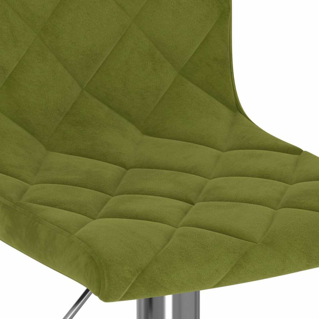vidaXL Bar Stools 2 pcs Light Green Velvet