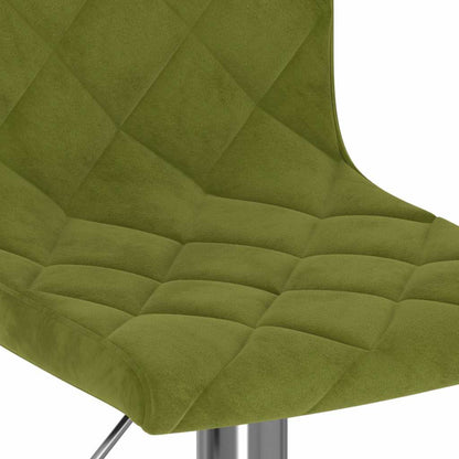 vidaXL Bar Stools 2 pcs Light Green Velvet